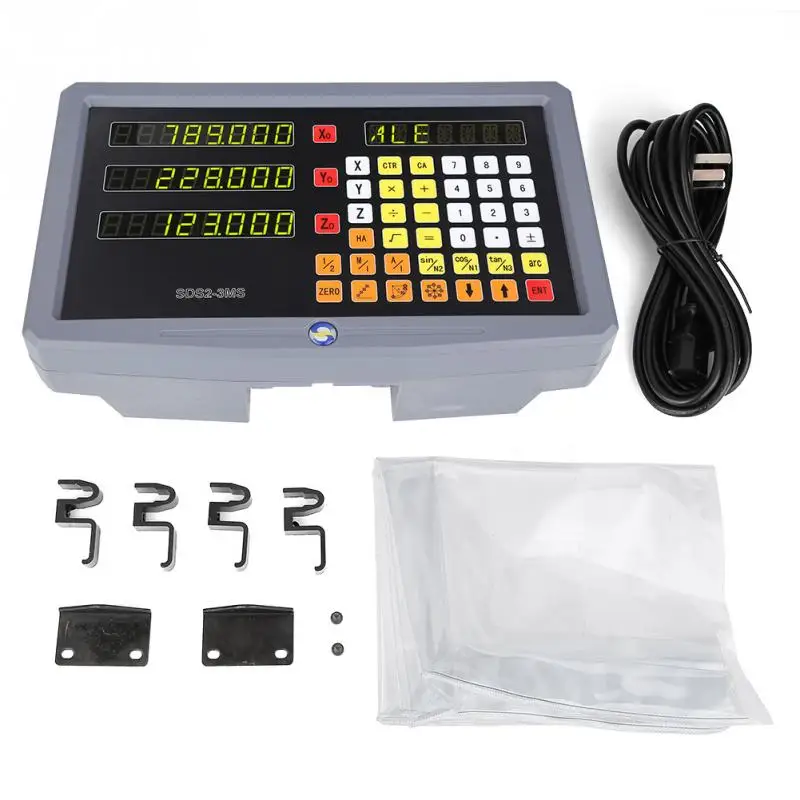 

SDS2-3MS 3 DRO Digital Readout for Lathe Milling Machine 100-240V AU Plug