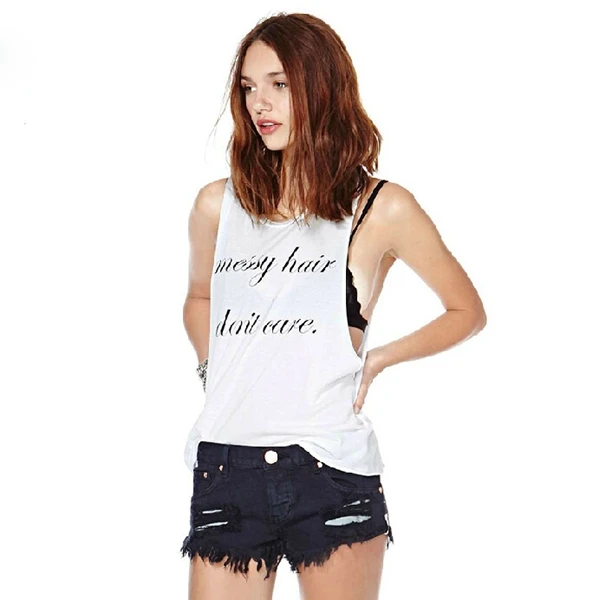 Summer High Street Fashion Letter Print White Girls Tank Tops Sexy Loose T  shirt Womens Roupas Femininas S-XXL - купить по выгодной цене | AliExpress