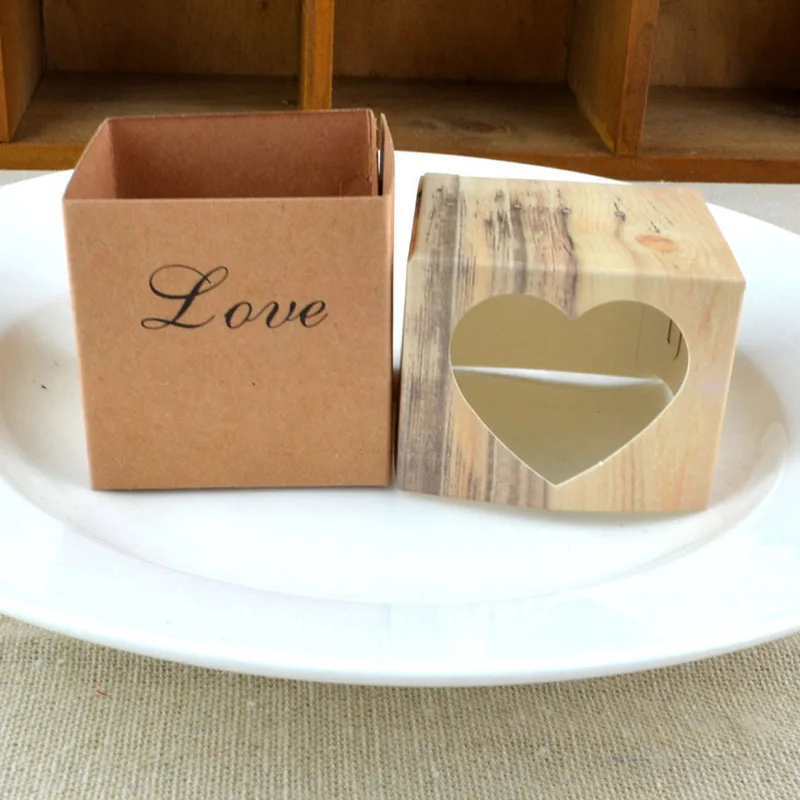100 шт. бумажная коробка для конфет в рустикальном стиле|box love|box boxbox gift box |