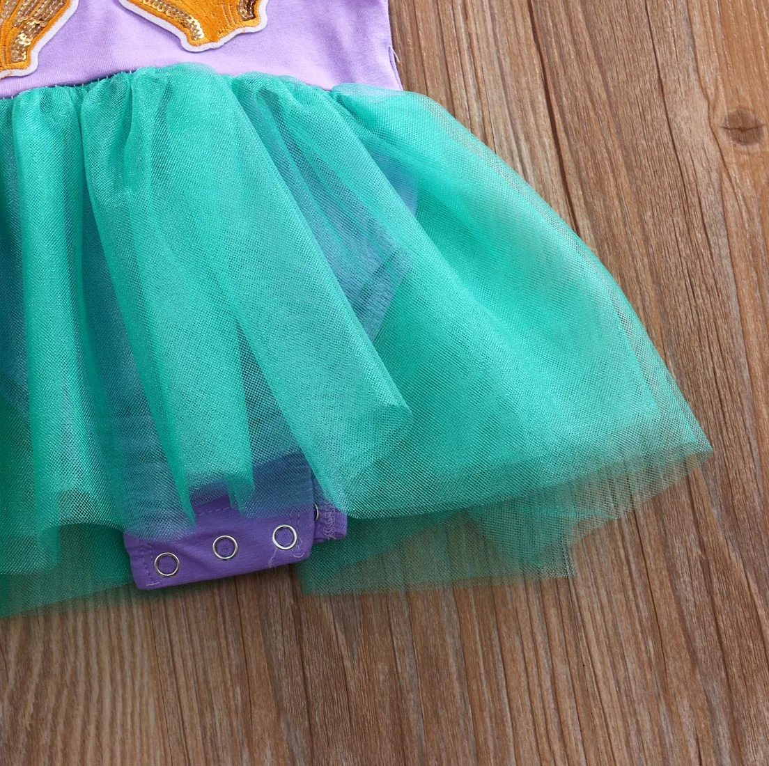 Top Newborn Baby Girls mermaid Romper Dress Summer Tutu Tulle |