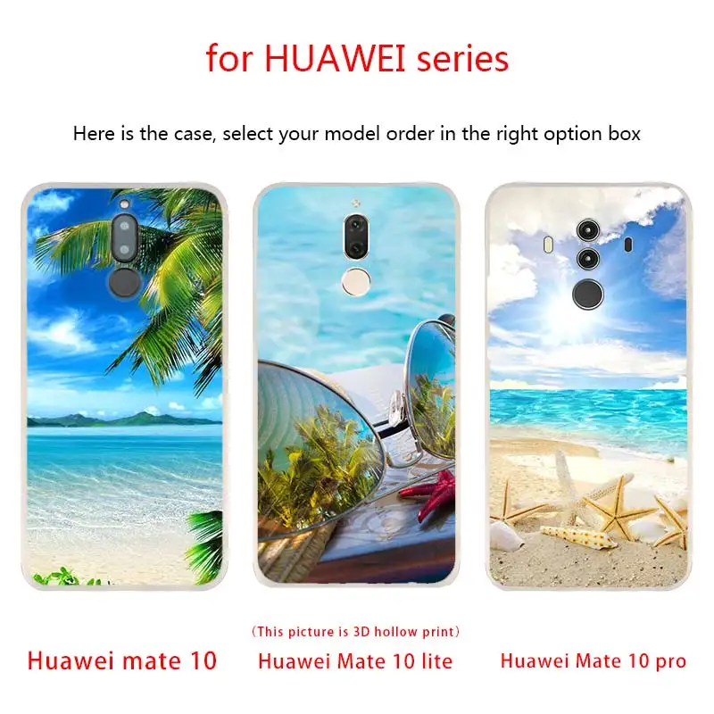 Прозрачные чехлы для телефонов с морским небом песчаным пляжем Huawei Mate 30 20 10 Lite Pro