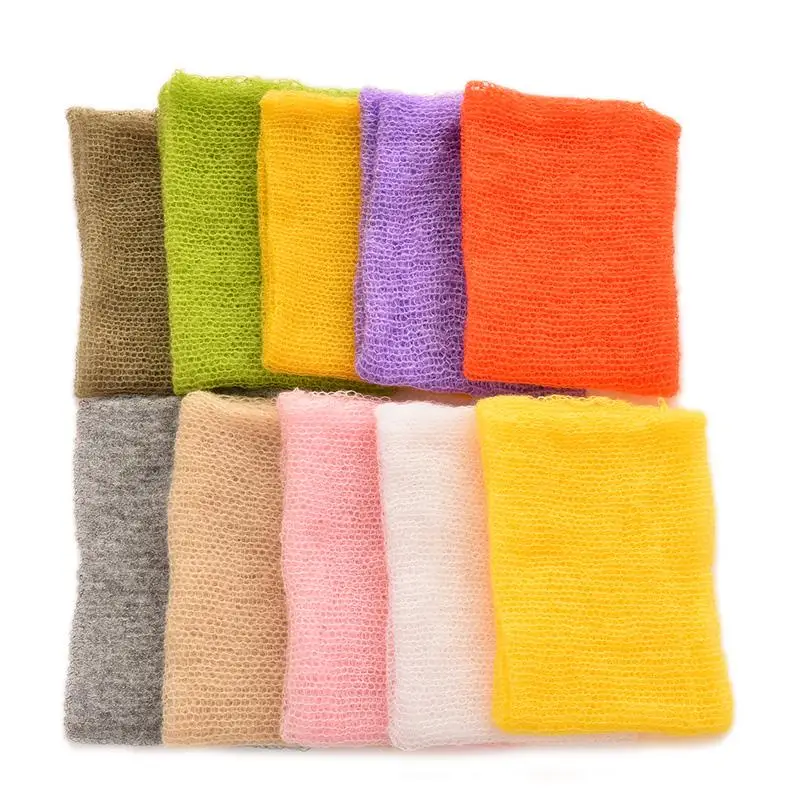 2017 New Newborn Photography Wraps Candy Color Kniting Hats baby photography props Handmade Headband for Girls Boys | Детская одежда и