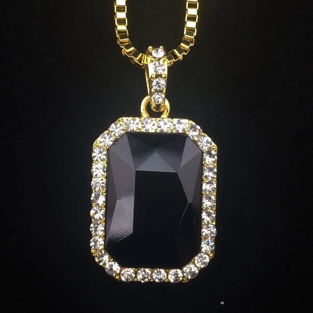 Iftec новые мужские Bling Rhinestone кулон Цепочки и ожерелья 24 &quot30&quot поле золотой цепи