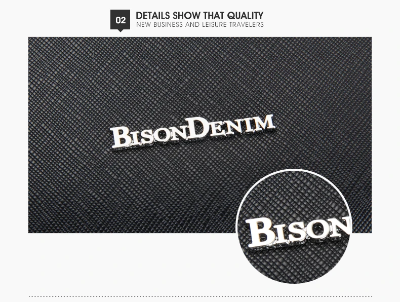 BISON DENIM сумка из натуральной кожи, мужская деловая сумка-мессенджер, 14 дюймов, сумка для ноутбука, планшета, кожаная сумка через плечо, мужские сумки N2317