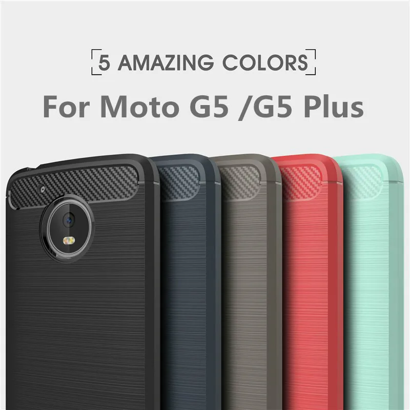 Чехол для Motorola Moto G5 роскошный чехол из углеродного волокна с защитой от падения