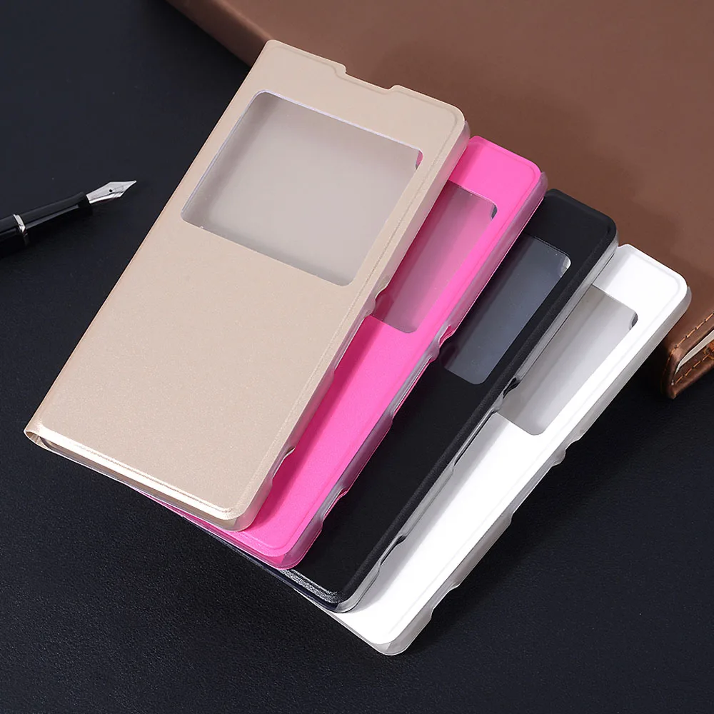 Кожаный чехол-книжка для sony Xperia XA XperiaXA sony XA F3111 F3113 F3115 Dual F3112 F3116 чехол для телефона с прозрачным окошком
