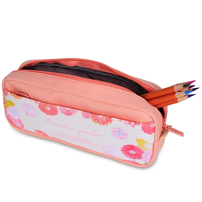 Пенал тканевый для девочек и мальчиков чехол карандашей огорода Моне популярные