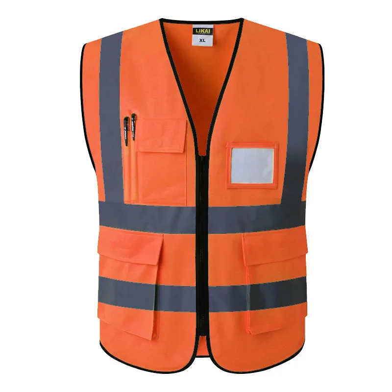Светоотражающий жилет безопасности с карманами рабочая одежда Hi vis куртка