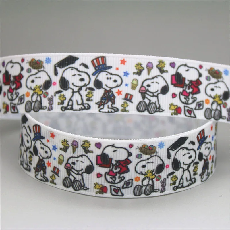 DHK 50 ярдов собака мультфильм Мехико кактус напечатанный grosgrain ленточный аксессуар hairbow головной убор украшения оптом OEM S984