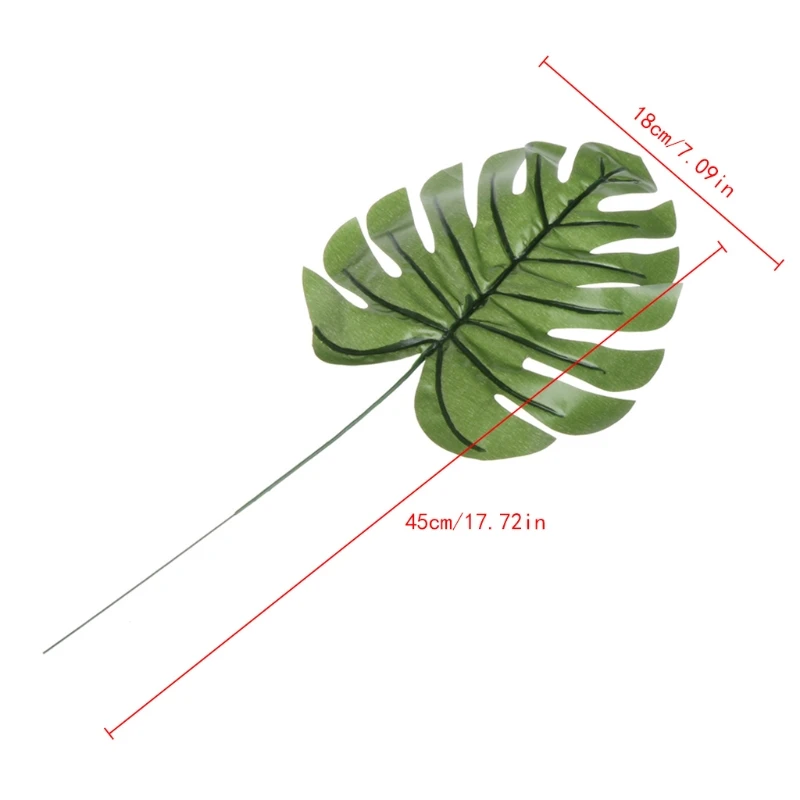 Artificial Monstera Palm Leaves Green Plants Wedding Decoration Fake Flowers Arrangement Plant Leaf | Дом и сад