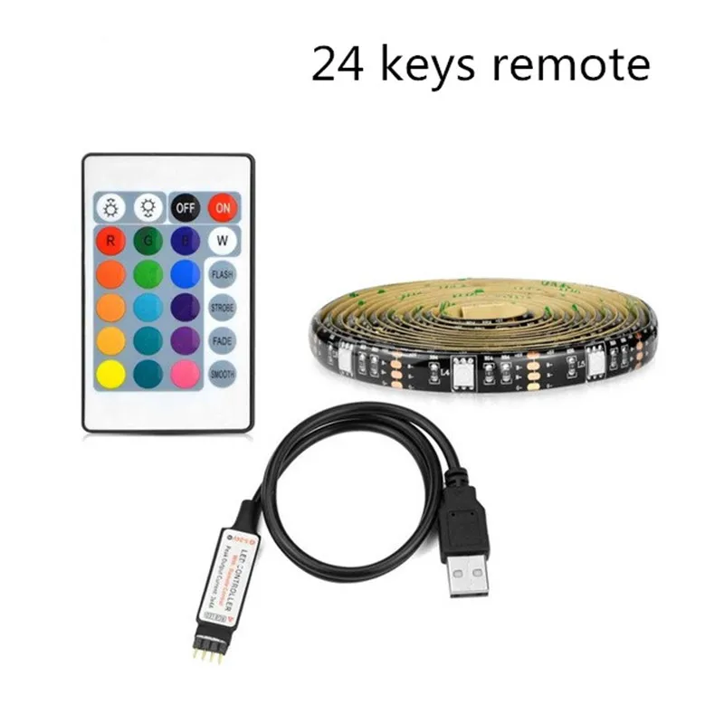 BOLEDENGYE 5V USB Port Power RGB LED Strip light 5050 Waterproof Flexible String Tape for TV Background Decor 1M 2M 3M 4M 5M | Лампы и