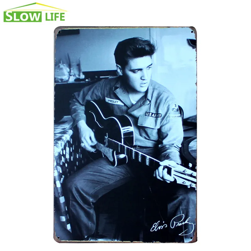 Прохладный Элвис металлическая жестяная вывеска бар Настенный декор Винтаж для