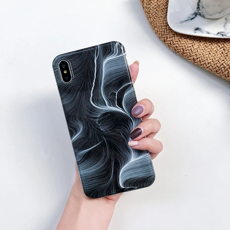 AXBETY для iPhone XS Max/XR 7 Plus 8 6s 6 Мода красочные Мрамор Мягкий силиконовый чехол телефона