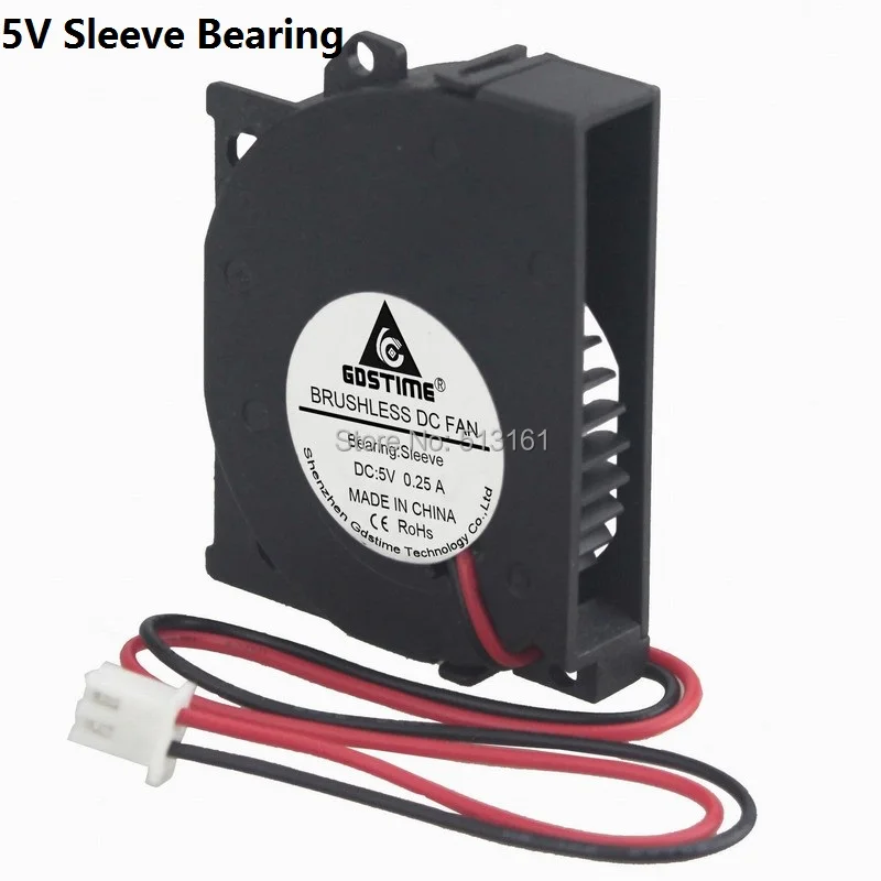 10 шт. Gdstime DC вентилятор 50 мм 5В 2Pin XH2.54 5 см 50x40x10 мм Радиальные PC вентиляторы