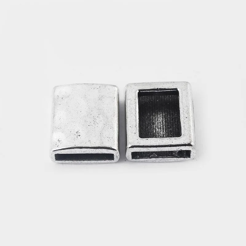 10pcs Hammered Flat Slider Spacer for 5mm 10mm Leather Cord DIY Bracelet Jewelry Findings | Украшения и аксессуары
