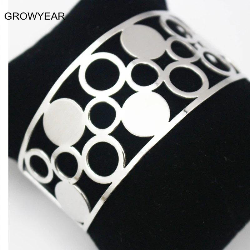 Браслет из нержавеющей стали 316L Женский модные украшения серебряного цвета