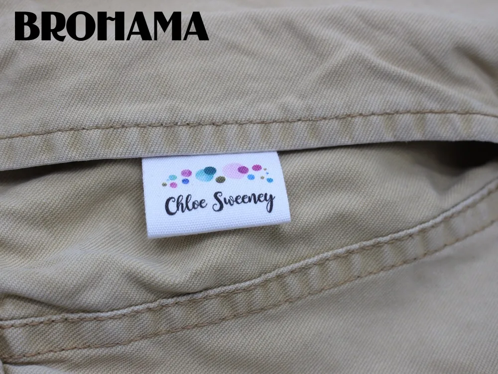 Заказные складные этикетки собственный логотип тканевые хлопок высокое