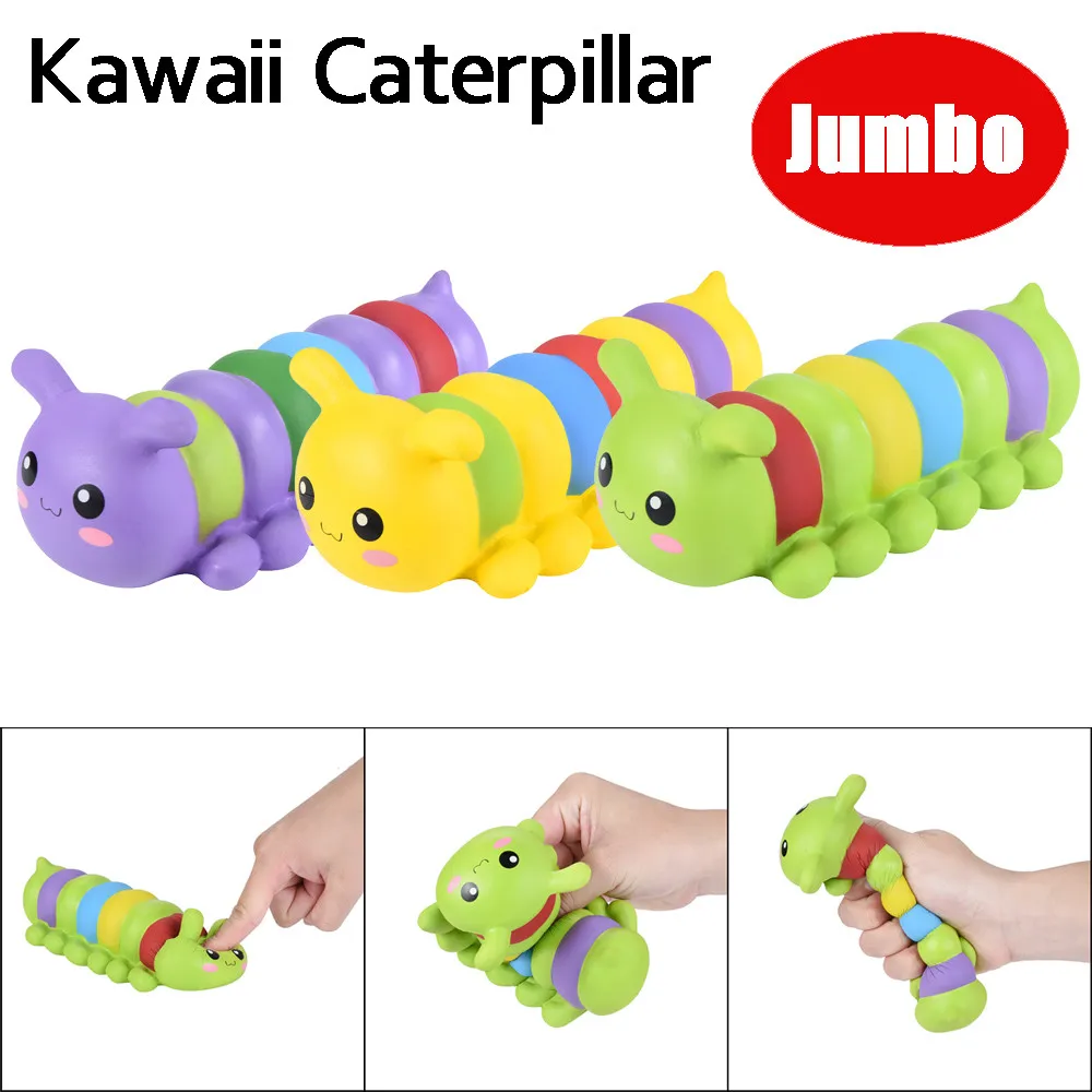 17 см Jumbo Squishy гусеница медленно растет крем ароматическая игрушка для снятия