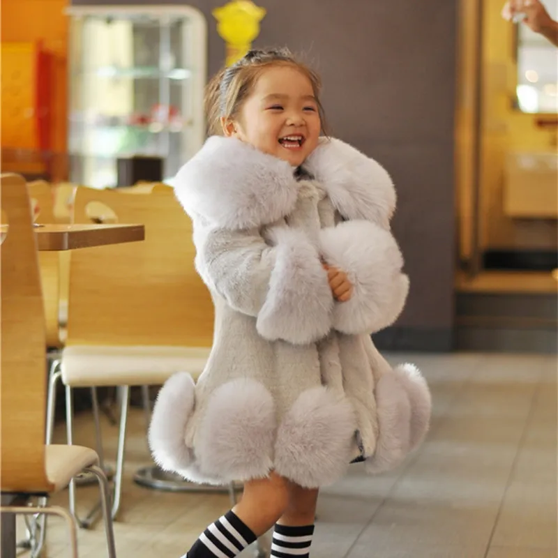 Детское пальто из искусственного меха с длинным рукавом для свадьбы на зиму 2019|coat