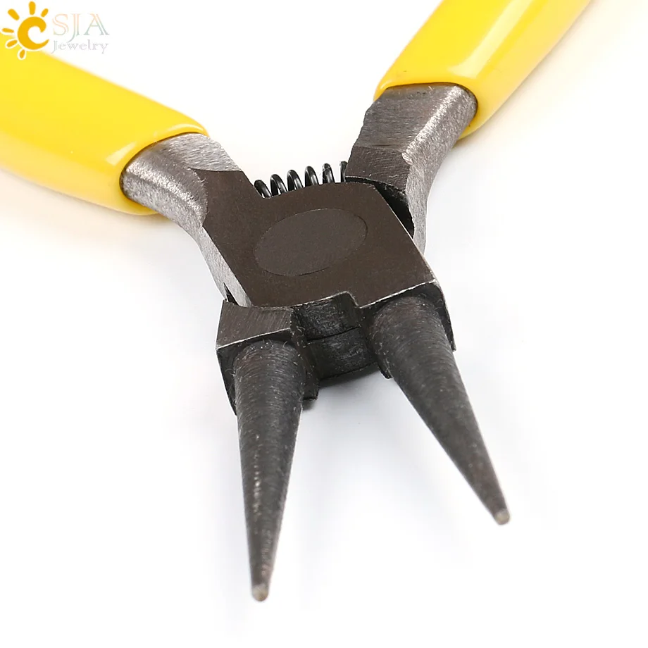 Длинные плоскогубцы CSJA 126 мм с круглыми носами пластиковые ручки Прочные ручные