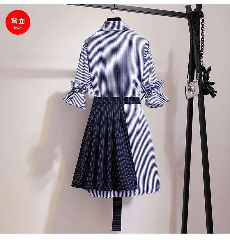 Платье рубашка с отложным воротником винтажное мини платье в полоску для женщин