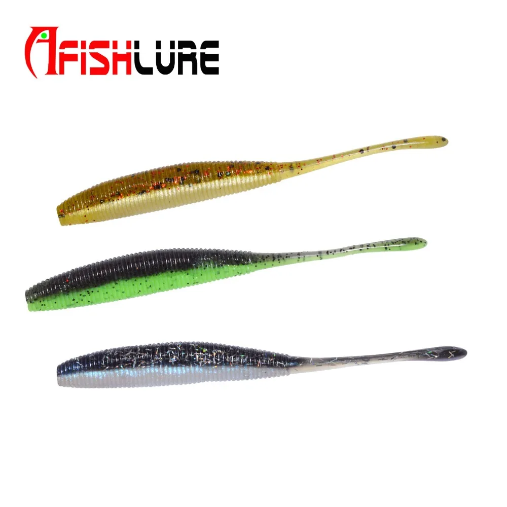 Afishlure качели личинка червь 100 мм 3 7 г Мягкая рыболовная приманка силиконовая