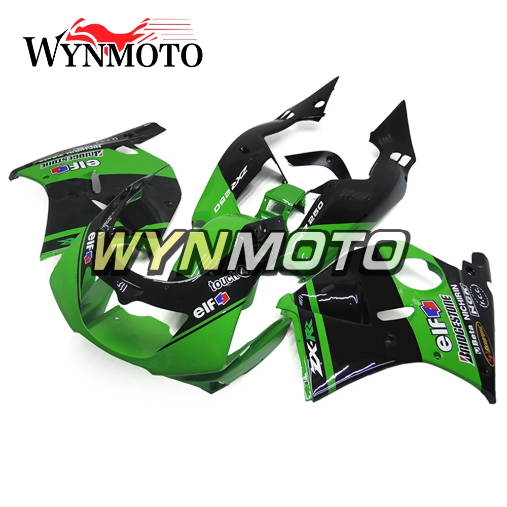 Зеленый черный Пламя полный ABS Обтекатели для Кавасаки ZXR250 1991-1997 92 93 95 96 Мотоцикл Обтекатели наборы Cowlings
