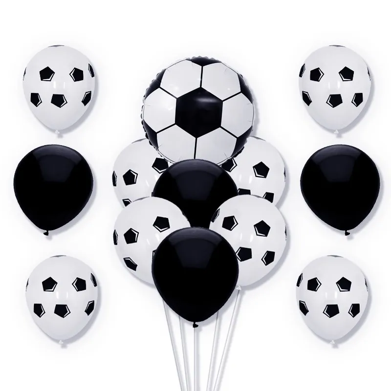 Футбол фольга Воздушные шары набор черный белый конфетти воздушные для