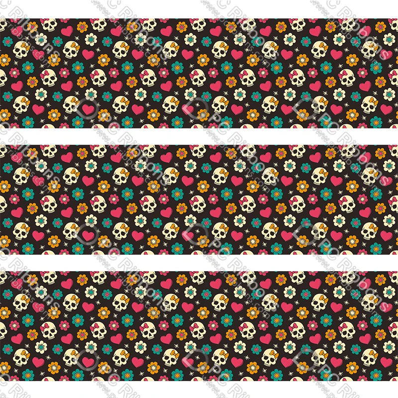 Изготовленные на заказ с изображением черепа grosgrain полиэфирная лента 50 ярдов