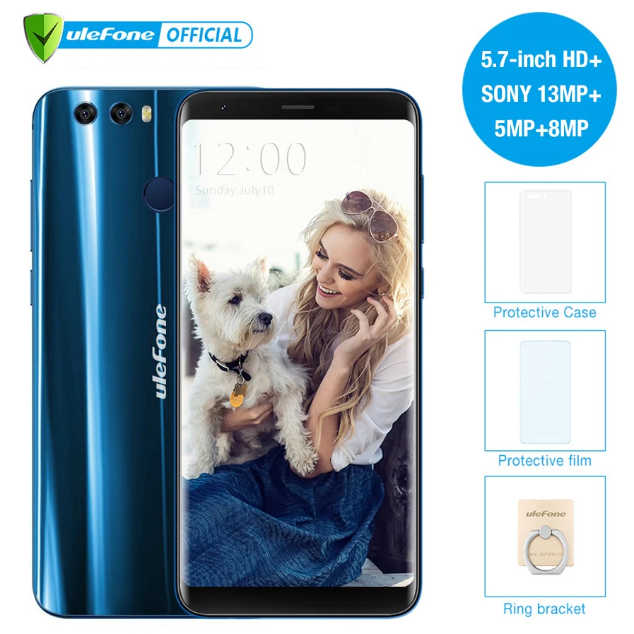 Ulefone power 2 5 7 дюймов HD + 13MP двойная камера мобильный телефон MTK6737 4 ядра Android 0 ГБ 16 Гб