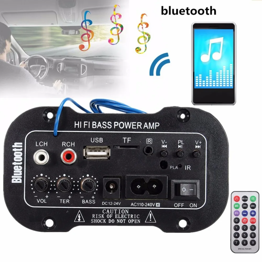 1 компл. Автомобильный Bluetooth-совместимый усилитель HiFi бас мощности стерео