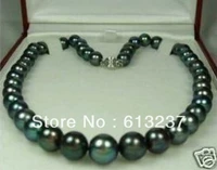 new fashion style diy 8 9mm natural black tahitian pearl necklace 18 aaa pearl jewelry making ye2066