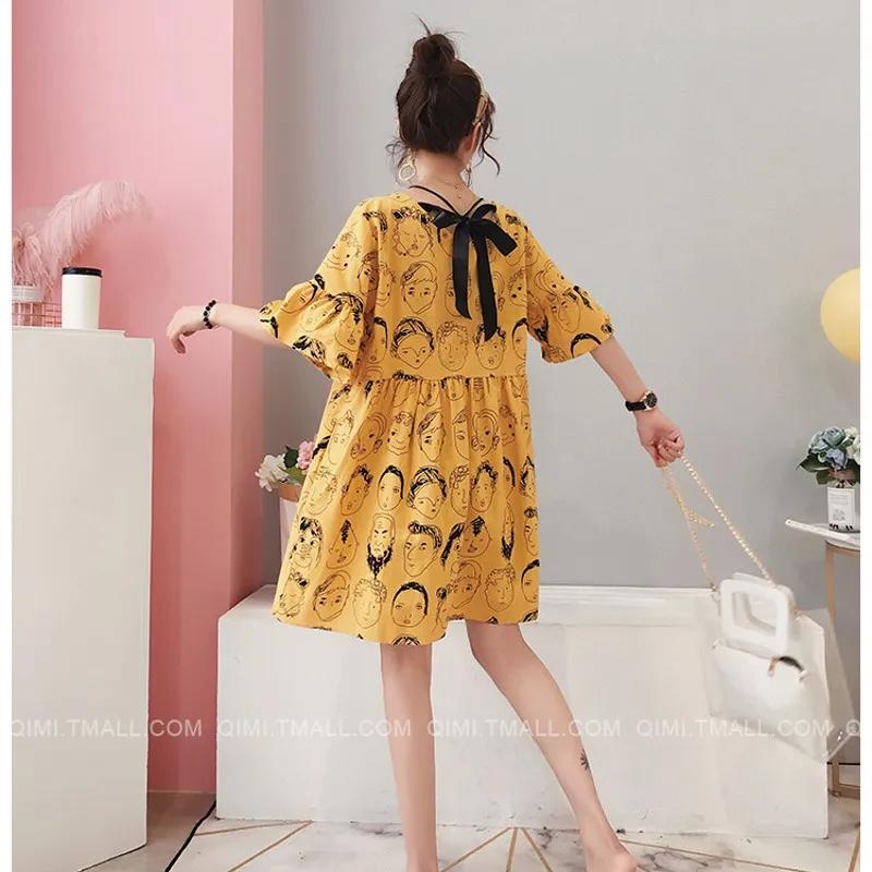 Летнее женское мини платье размера плюс Повседневная Блузка рубашка короткое