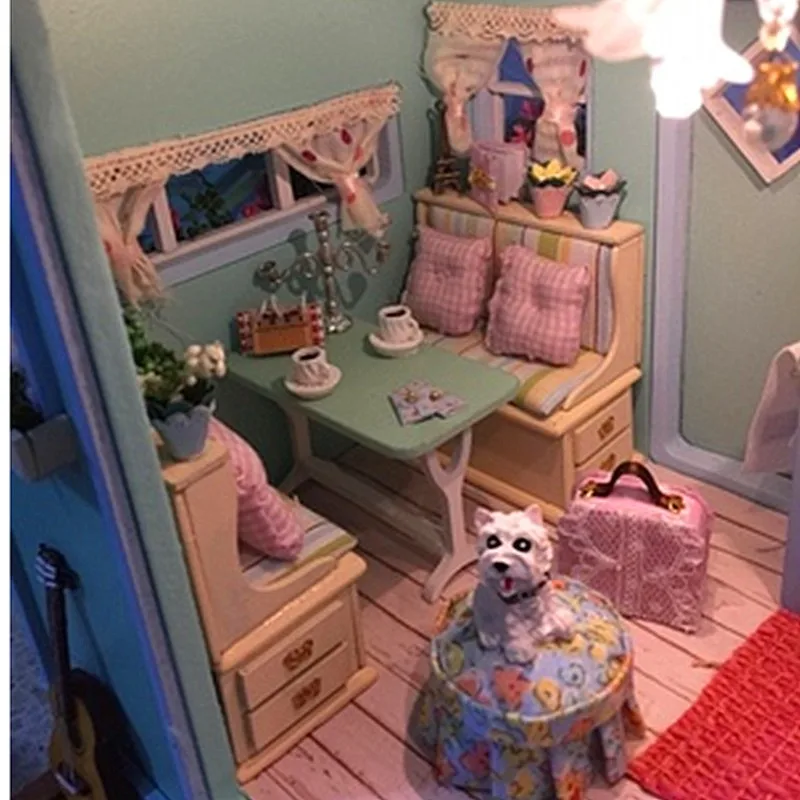 Cuteroom DIY деревянный кукольный домик Миниатюрный комплект для кукольного дома