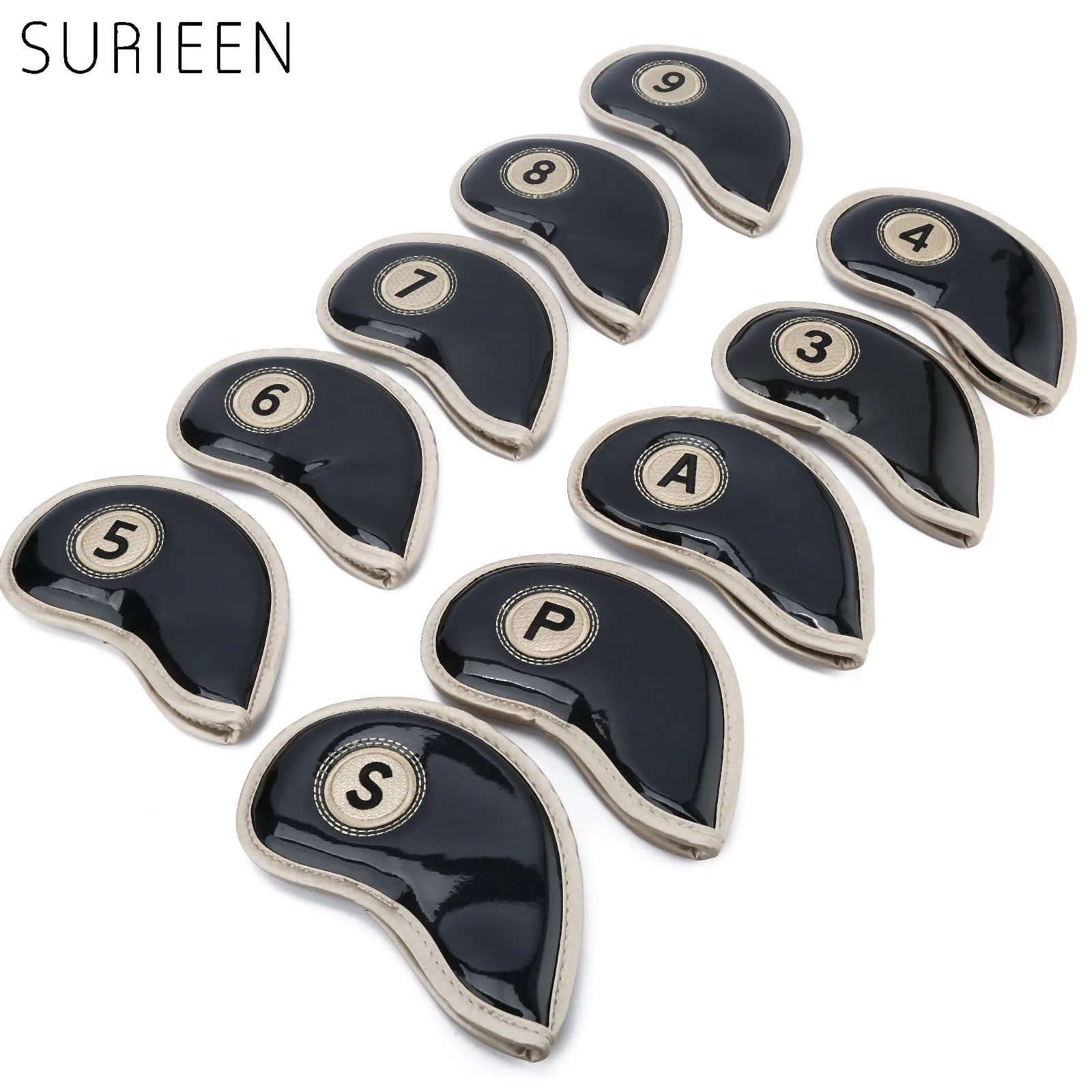 10 шт. клюшка для гольфа Гольф Клуб Крышка головки w/Застежка Гладкая поверхность