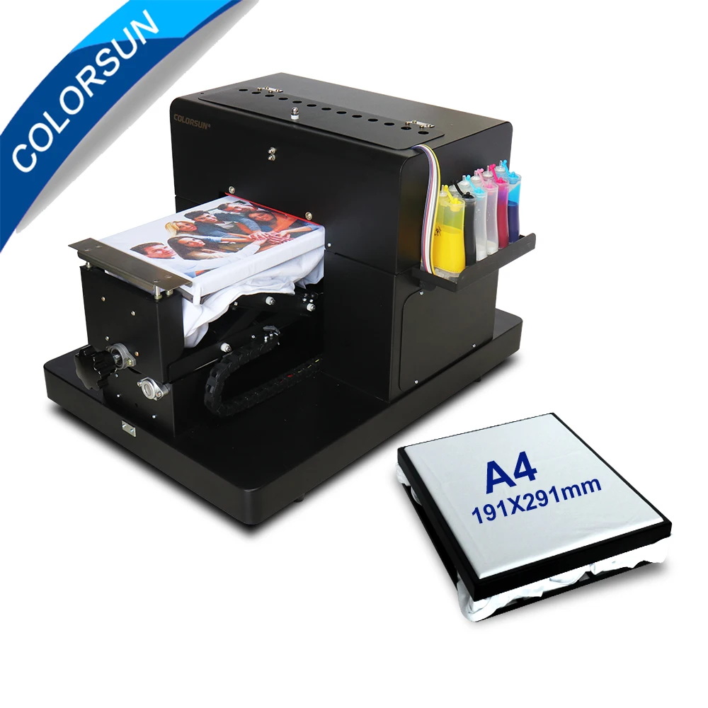 Планшетный принтер Colorsun A4 для футболок планшетный печатная машина с держателем |