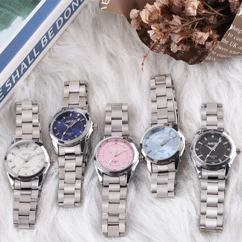 Женские кварцевые часы новые женские Топ бренд Роскошные из нержавеющей стали