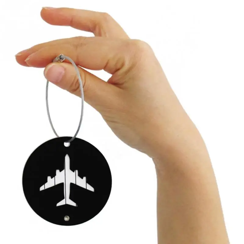 Новинка 1 шт. мужские и женские алюминиевые дорожные бирки для багажа Круглый