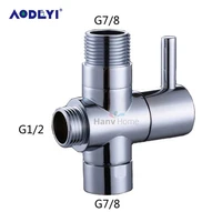 aodeyi usa standard g 78 g 12 copper chrome shower water separator diverter valve core t adapter for bidet sprayer jet