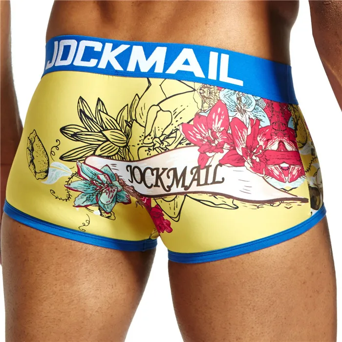 Бренд JOCKMAIL, мужские боксеры с принтом, сексуальное мужское нижнее белье, мужское нижнее белье, мужские трусы, шорты, u-образное Выпуклое нижнее белье - Цвет: 02