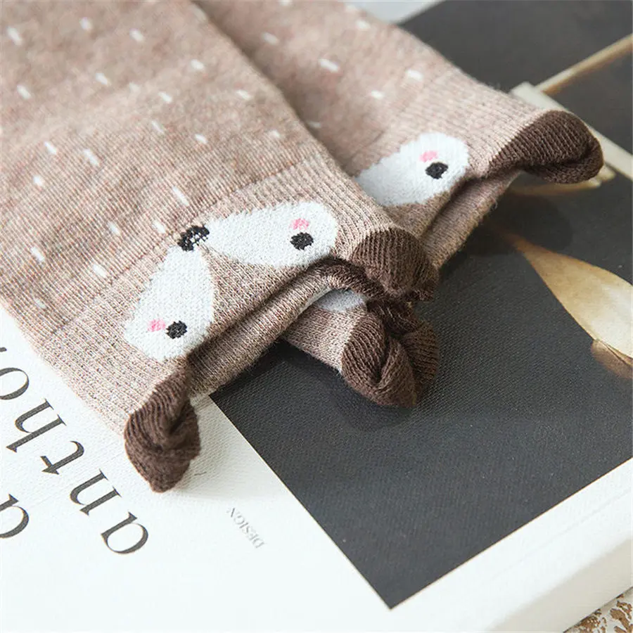 Женские теплые носки [COSPLACOOL] с рисунком кошки осень/зима хлопковые милые