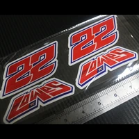 number signature 22 sam lowes moto reflective stickers waterproof sunscreen