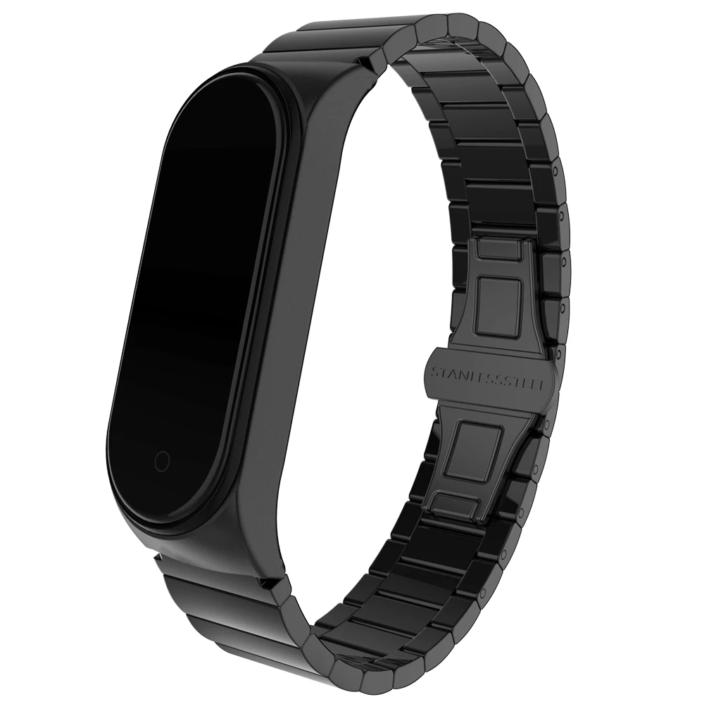 Hangrui металлический ремешок из нержавеющей стали для mi band 4 браслет для Xiaomi mi Band 3 ремешок на запястье mi band 4 металлические ремни
