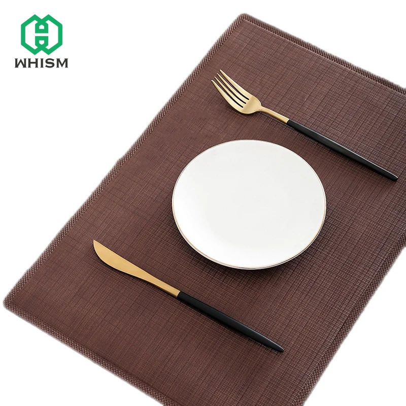 WHISM коврики для кухонного стола из искусственной кожи, коврик для обеденного стола, дисковые подушечки, подставки для чаши, водонепроницаемые скатерти, декоративные салфетки