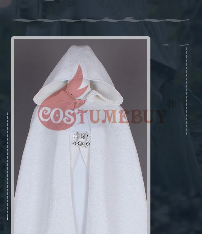 Costumebuy Once Upon a Time Эмма Лебедь белое платье карнавальный костюм с капюшоном плащ Хэллоуин униформа наряд индивидуальный заказ