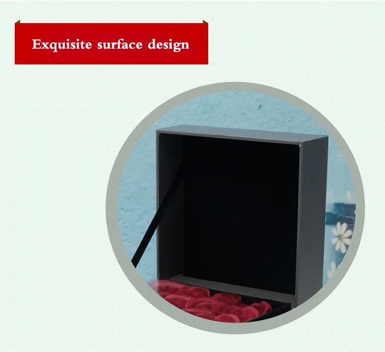 DIy двухслойная с вечной Красной розовая Подарочная коробка ручной работы любовь коробка для свадебного подарка ювелирные изделия ожерелье кулон коробка для хранения ювелирных изделий