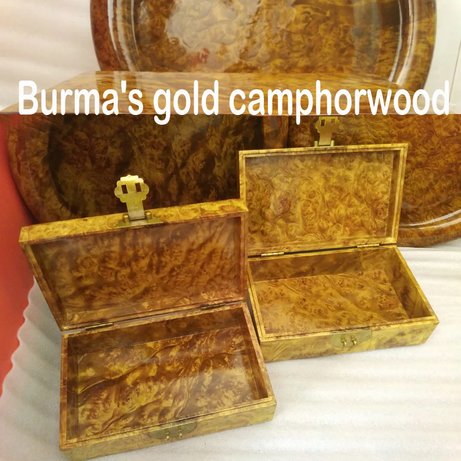 Парная бирманская Золотая камфорная древесина для хранения ювелирных