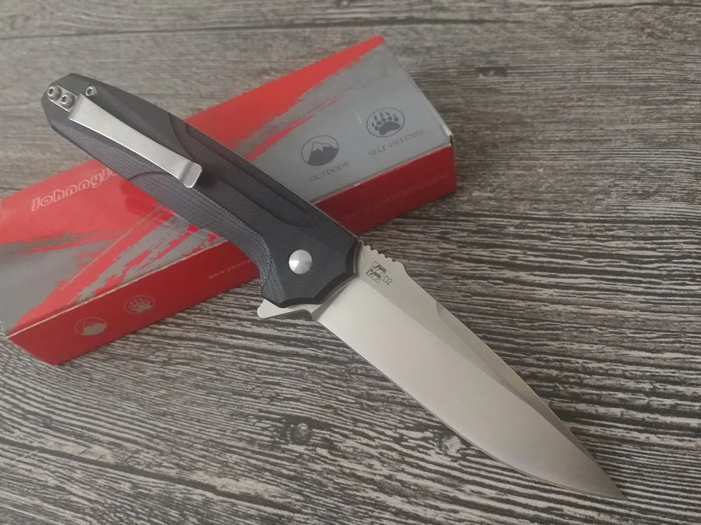 Jonnyjamie подставка для ножей Presidio 1818 маленький EDC Складной нож Черный G10 шарикоподшипник D2 стальной Походный нож для выживания s инструменты