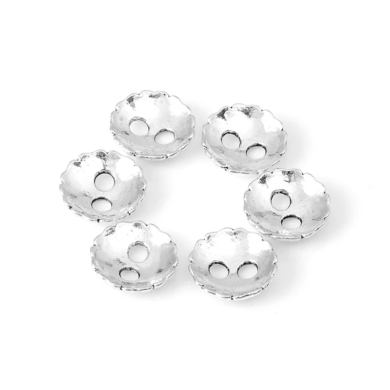 10 шт./лот античное посеребрение цинковый сплав Плоская Круглая разделительная