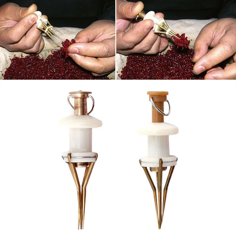 Новый Портативный Медь мотыль клип наживка приманка дождевой червь зажим